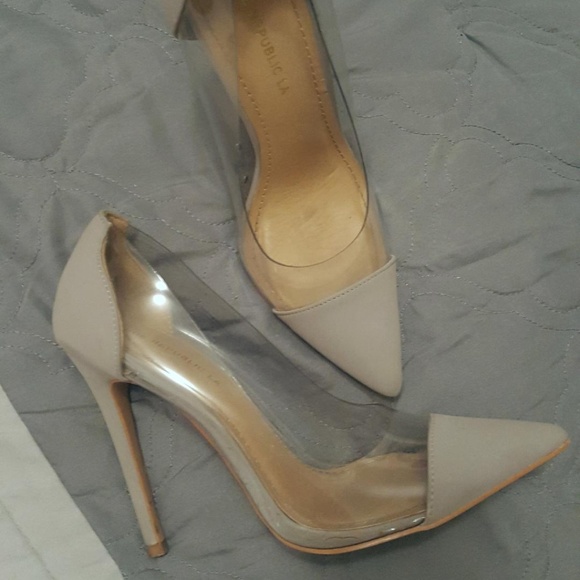 Gray/PVC Pumps - Picture 2 of 3